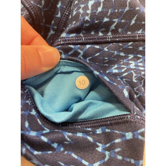 Lululemon Pure Practice Pant Size 10 Samba Snake Kayak Blue Hero - Picture 8 of 9